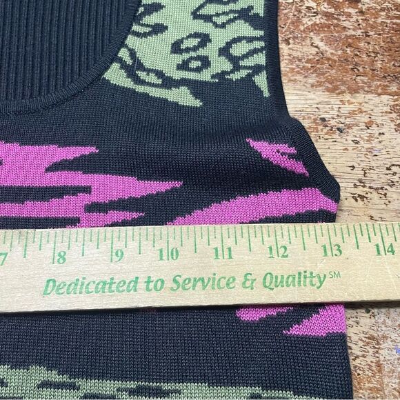 Cache | Multicolor Animal Print Sleeveless Knit Top Size Medium - Picture 5 of 6